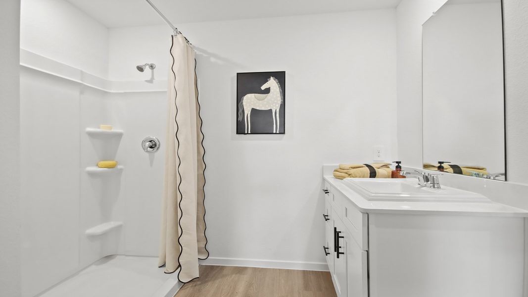 Representative furnished interior of a home built from the Barton by D.R. Horton in Sunset Valley, Hockley (Image 18).