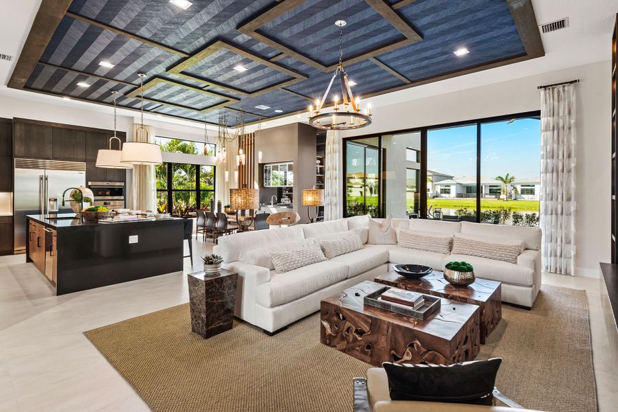 Representative furnished interior of a home built from the Santorini by GL Homes in Lotus Edge, Boca Raton (Image 9).