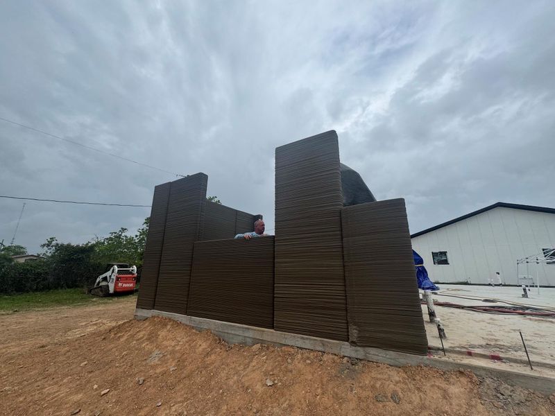 In-progress construction of a new home in , San Leon, TX (Image 3).