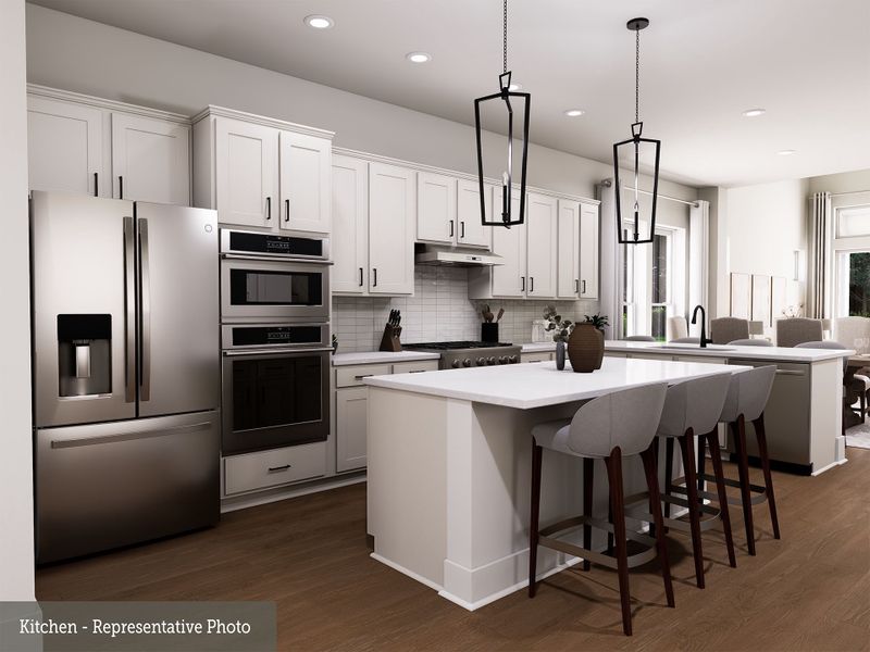 Furnished interior view inside a new home in The Highlands - Grove Collection, Porter (Image 5).