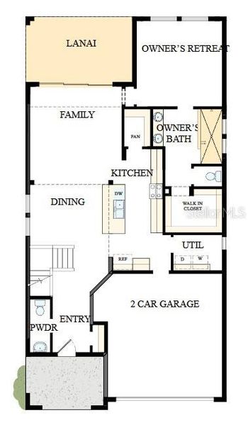 2D floor plan layout of this home in Eastlyn, Bradenton, FL (Image 3).