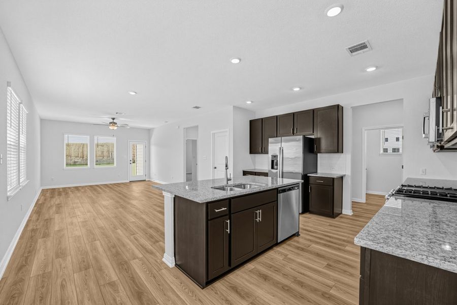 Furnished interior view inside a new home in Sunfield, Buda (Image 8).