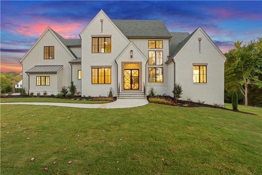 Front exterior of a new home in , Canton, GA, highlighting curb appeal (Image 31).