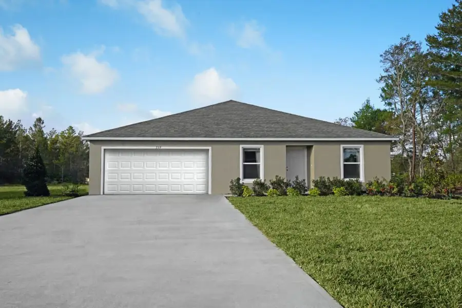 Front exterior of a new home in Ocala, Ocala, FL, highlighting curb appeal (Image 2). Front exterior of a new home in Ocala, Ocala, FL, highlighting curb appeal (Image 2).
