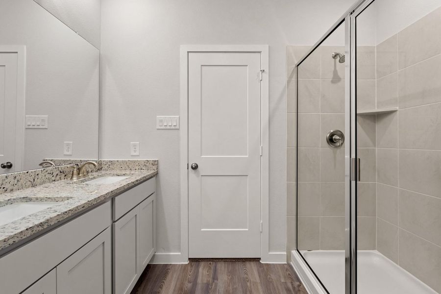 Furnished interior view inside a new home in Creekland Village at Bridgeland, Cypress (Image 4). Furnished interior view inside a new home in Creekland Village at Bridgeland, Cypress (Image 4).