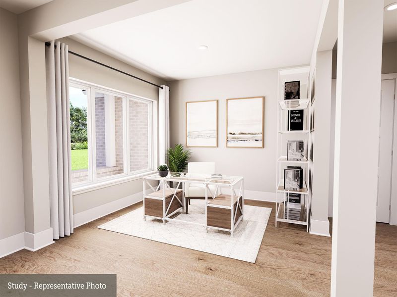 Furnished interior view inside a new home in The Woodlands Hills - Premier Collection, Willis (Image 25).