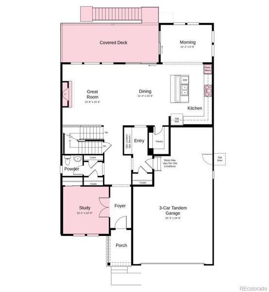 Additional Highlights Include: Fireplace at great room, covered outdoor living, and study.