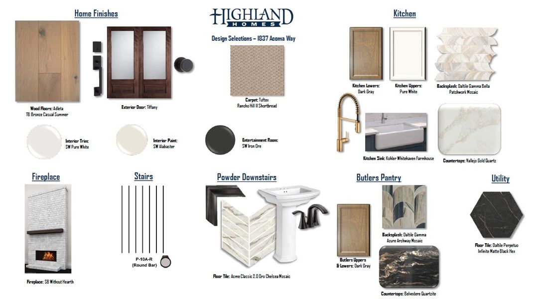 Sample of building materials used in homes in Furst Ranch, Flower Mound (Image 56).