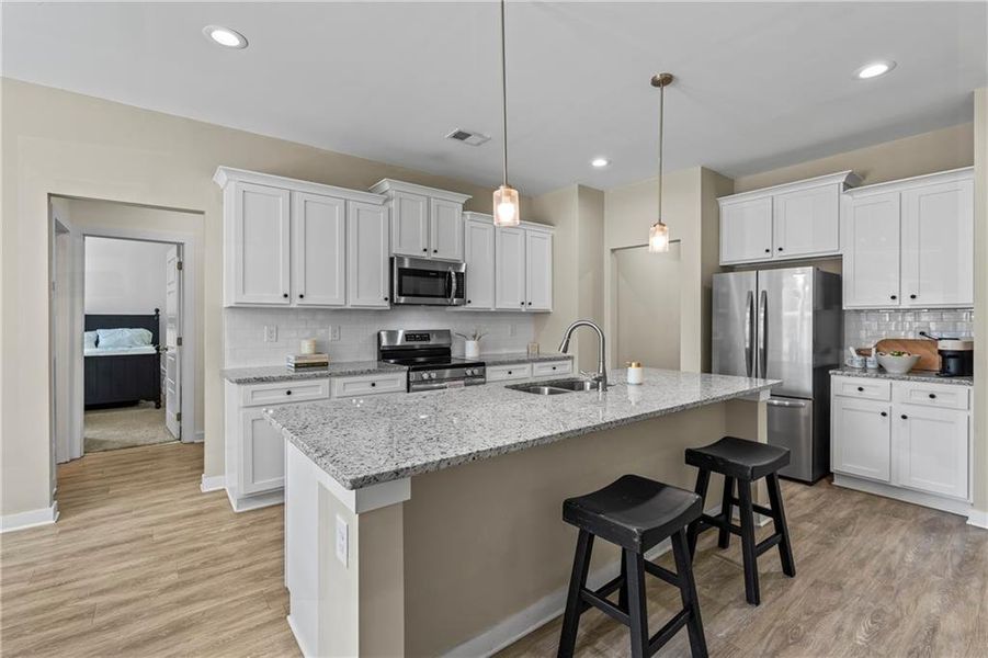 Furnished interior view inside a new home in Crossing Creeks, Monroe (Image 19). Furnished interior view inside a new home in Crossing Creeks, Monroe (Image 19).