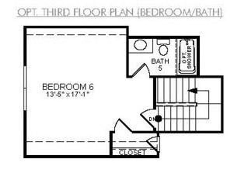 3rd floor bedroom and bath