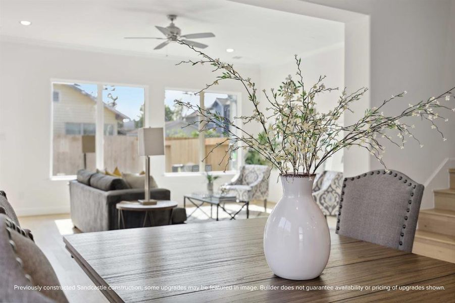 Spacious Scenes: Ten-foot ceilings frame an awe-inspiring living space, filled with natural light and designed for life's grand moments.