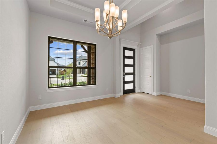 Spacious, unfurnished interior of a new home in Windsong Ranch, Prosper (Image 19). Spacious, unfurnished interior of a new home in Windsong Ranch, Prosper (Image 19).