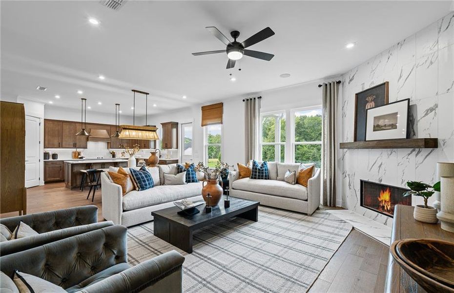 Furnished interior view inside a new home in Traditions of Braselton, Jefferson (Image 10).