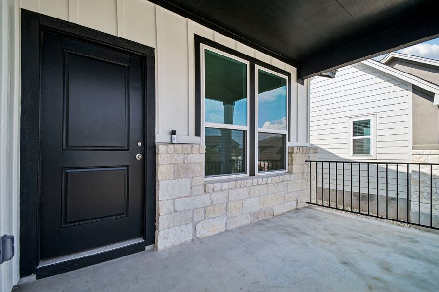 Exterior details and patio area of a home in Sage Hollow, Kyle (Image 3).