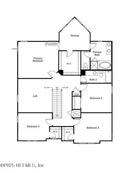 2D floor plan layout of this home in Copper Ridge, Jacksonville, FL (Image 4).