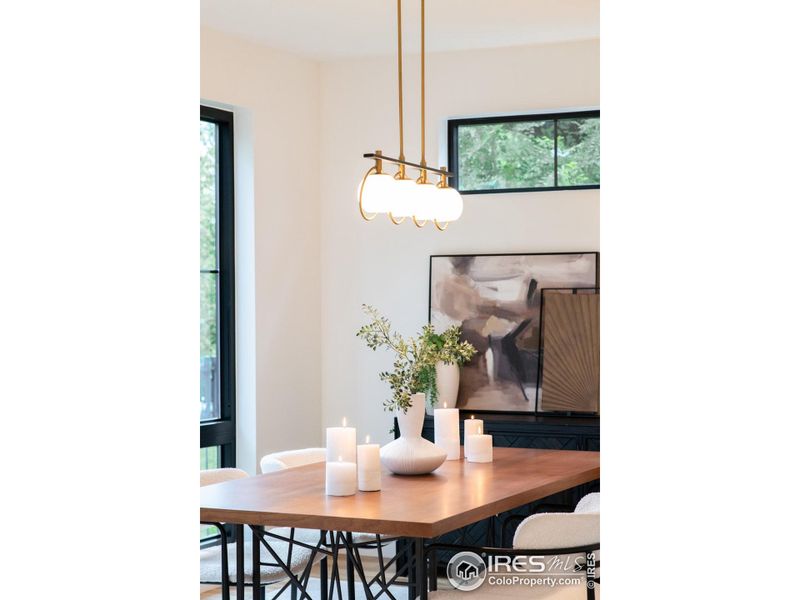 Formal dining room is to the left of the entry and offers generous space for entertaining