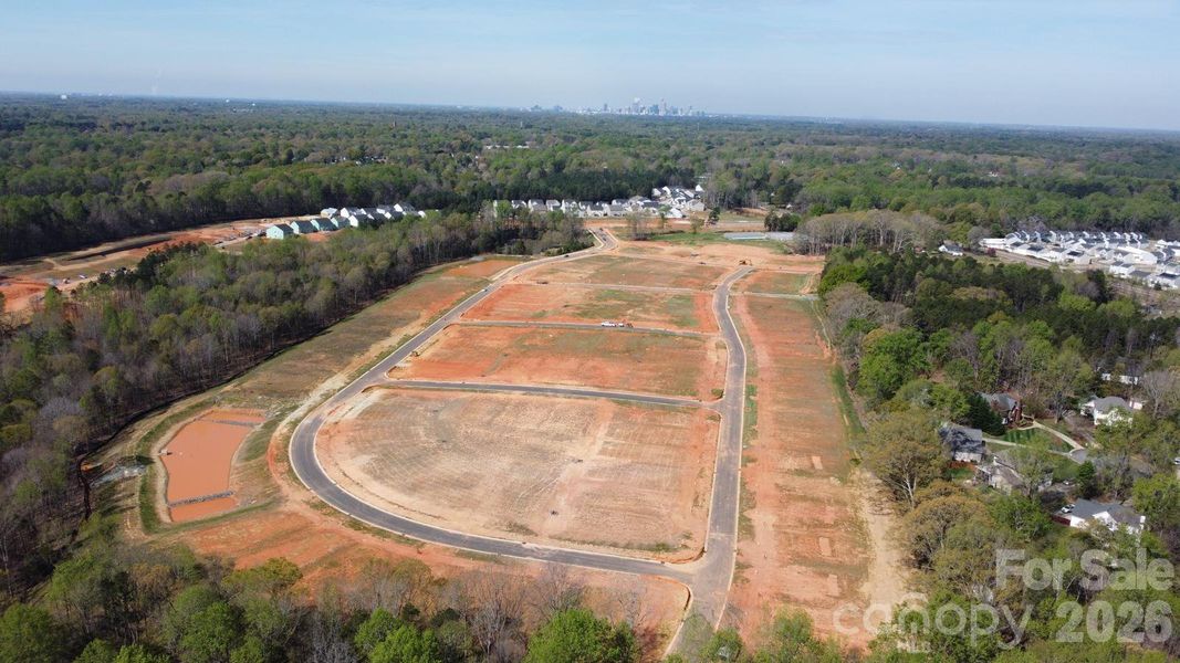 Arial view of the Clairmont community with uptown on the horizon Arial view of the Clairmont community with uptown on the horizon