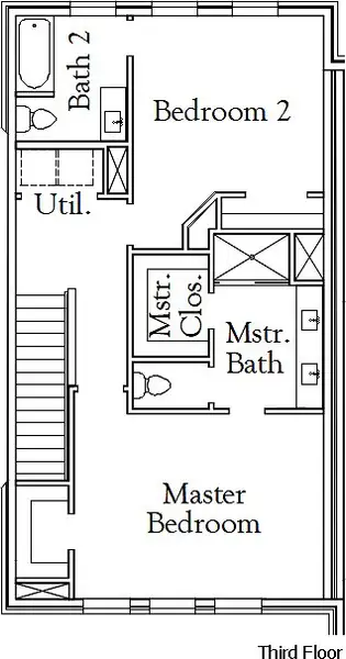 2D floor plan layout for the The League by Coventry Homes in Townhomes at Ballpark, Arlington, TX (Image 3). 2D floor plan layout for the The League by Coventry Homes in Townhomes at Ballpark, Arlington, TX (Image 3).