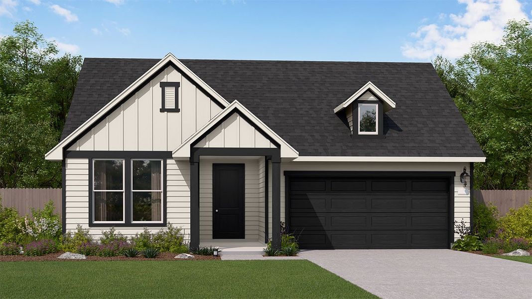 Front exterior of a home in the The Residences Collection at Oakberry Trails community, located in Waller, TX (Image 15).