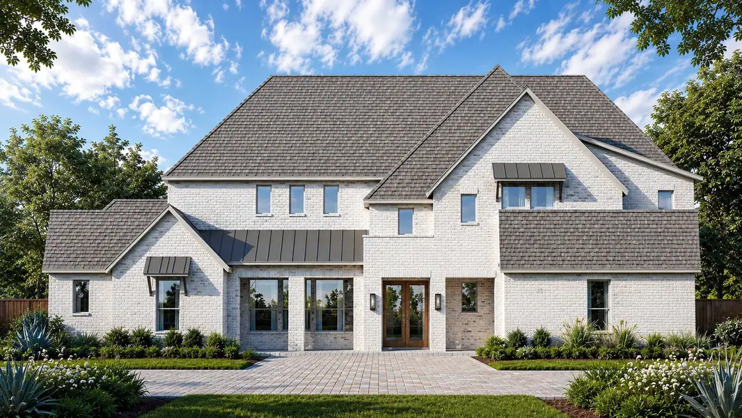 Representative exterior photo of a completed home built from the Briarwood by Huntington Homes in McCreary Meadows, Parker, TX (Image 1). Representative exterior photo of a completed home built from the Briarwood by Huntington Homes in McCreary Meadows, Parker, TX (Image 1).