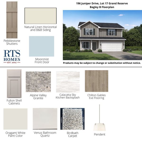 2D floor plan layout of this home in Grand Reserve, Hinesville, GA (Image 3).