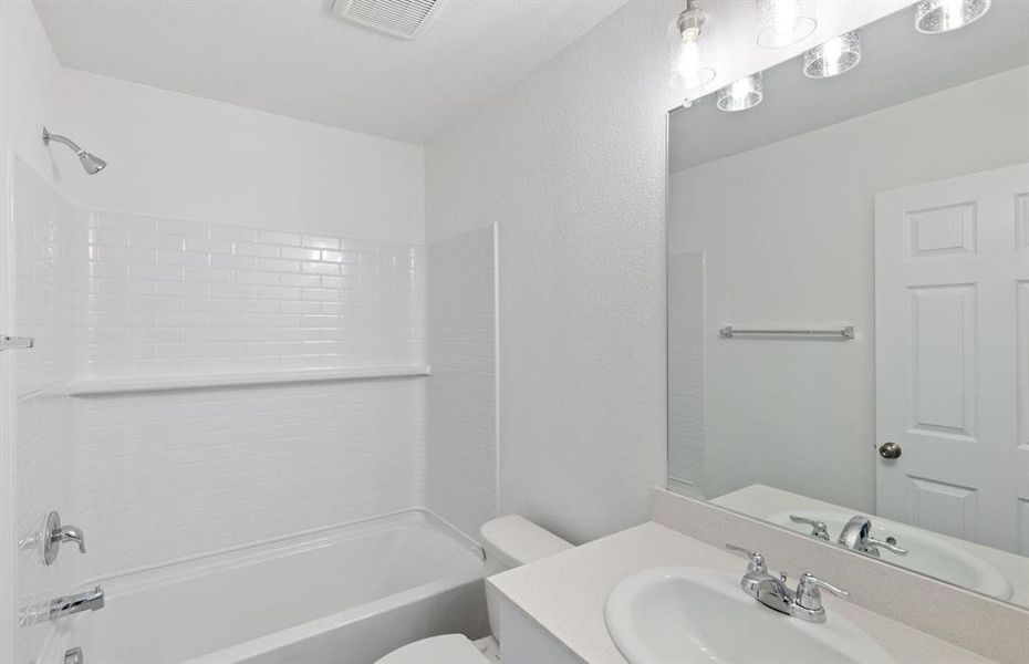 Secondary bathroom *real home pictured