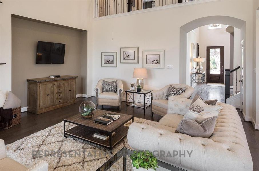 Furnished interior view inside a new home in Star Trail: 65ft. lots, Prosper (Image 9). Furnished interior view inside a new home in Star Trail: 65ft. lots, Prosper (Image 9).