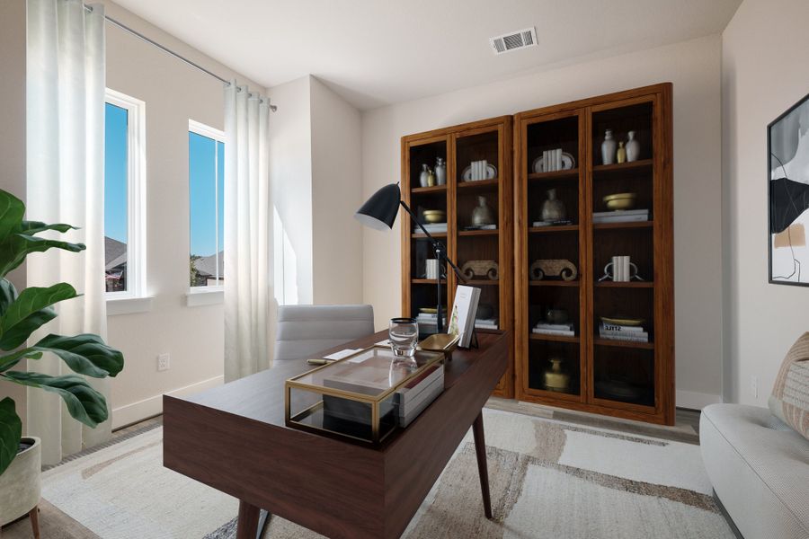 Furnished interior view inside a new home in The Grove at Vintage Oaks, New Braunfels (Image 7).