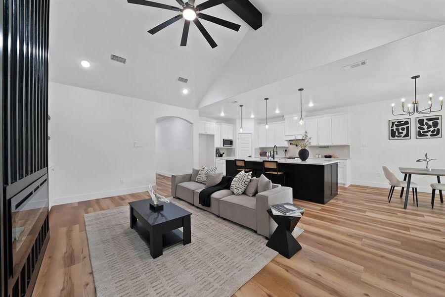 Furnished interior view inside a new home in , Fort Worth (Image 8). Furnished interior view inside a new home in , Fort Worth (Image 8).