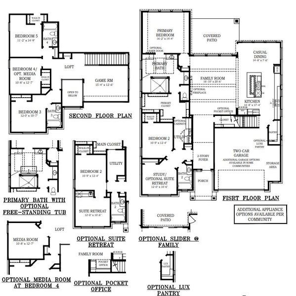 2D floor plan layout for the Rivers by Chesmar Homes in Lakes of Cane Island, Katy, TX (Image 4).
