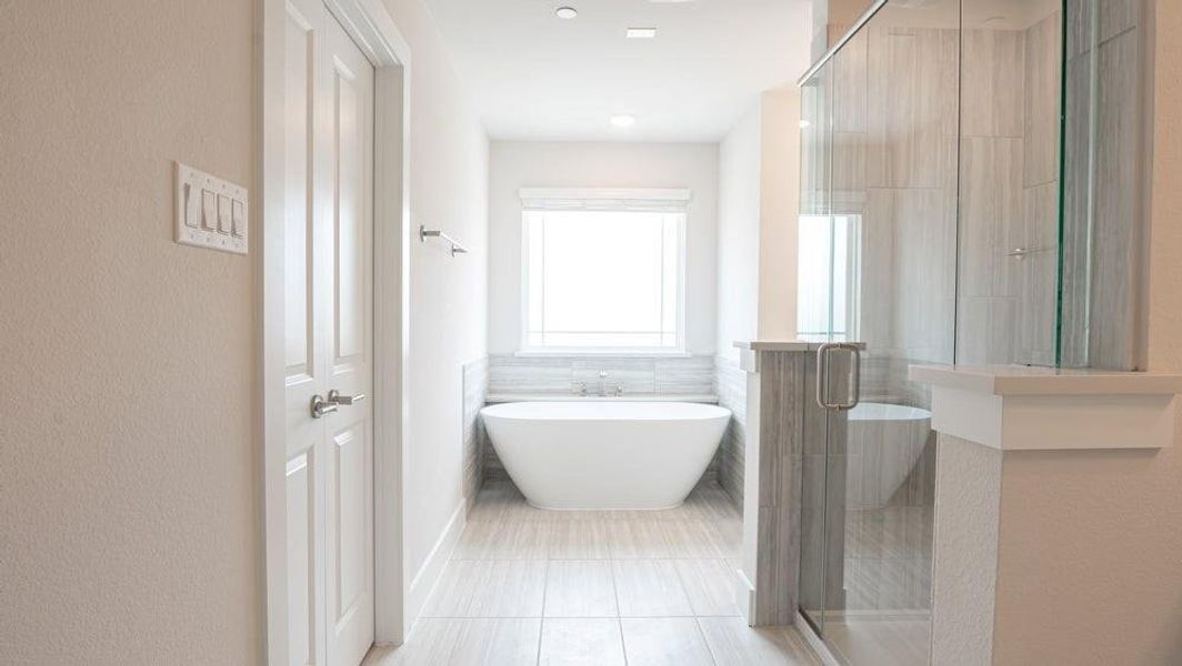 Furnished interior view inside a new home in The Abbey at Mercer Crossing, Farmers Branch (Image 5).