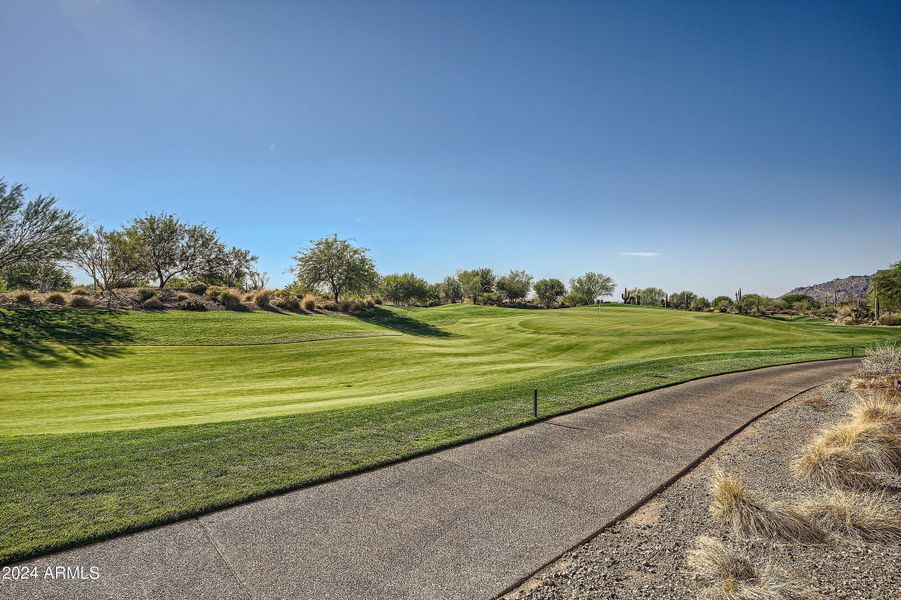 Patio views to #3 hole on 7 golf course
