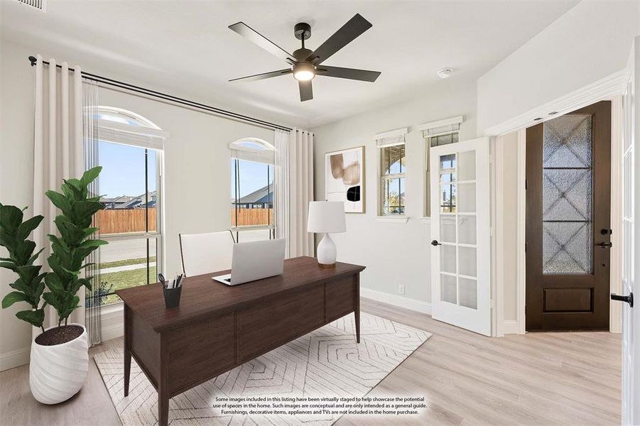 Furnished interior view inside a new home in Ridge Ranch Classic 60, Mesquite (Image 7).