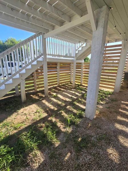 Exterior details and patio area of a home in , Galveston (Image 23). Exterior details and patio area of a home in , Galveston (Image 23).
