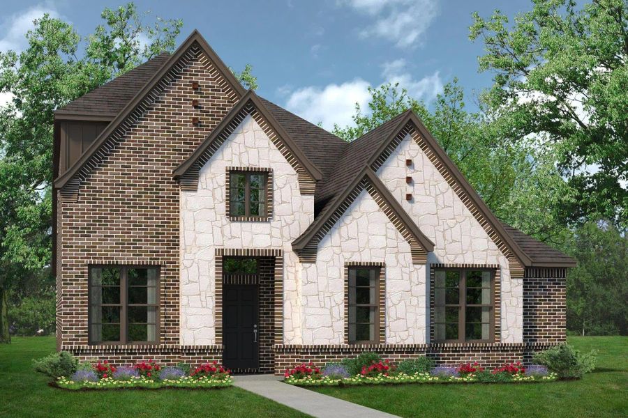 Elevation C with Stone | Concept 2795 at Redden Farms - Classic Series in Midlothian, TX by Landsea Homes