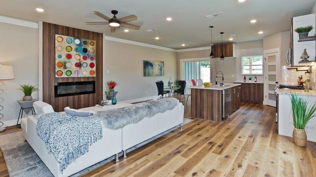 Furnished interior view inside a new home in , Dallas (Image 5). Furnished interior view inside a new home in , Dallas (Image 5).