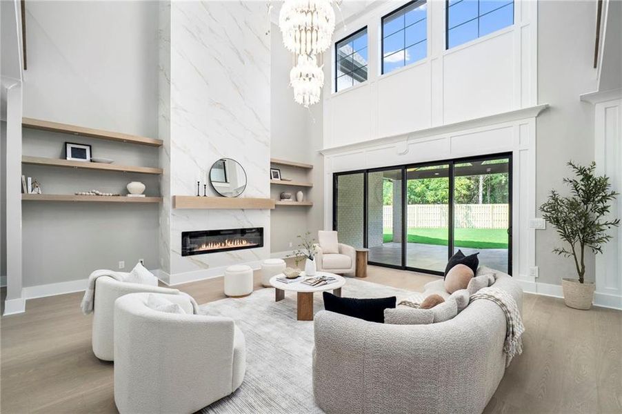 Furnished interior view inside a new home in , Suwanee (Image 6).