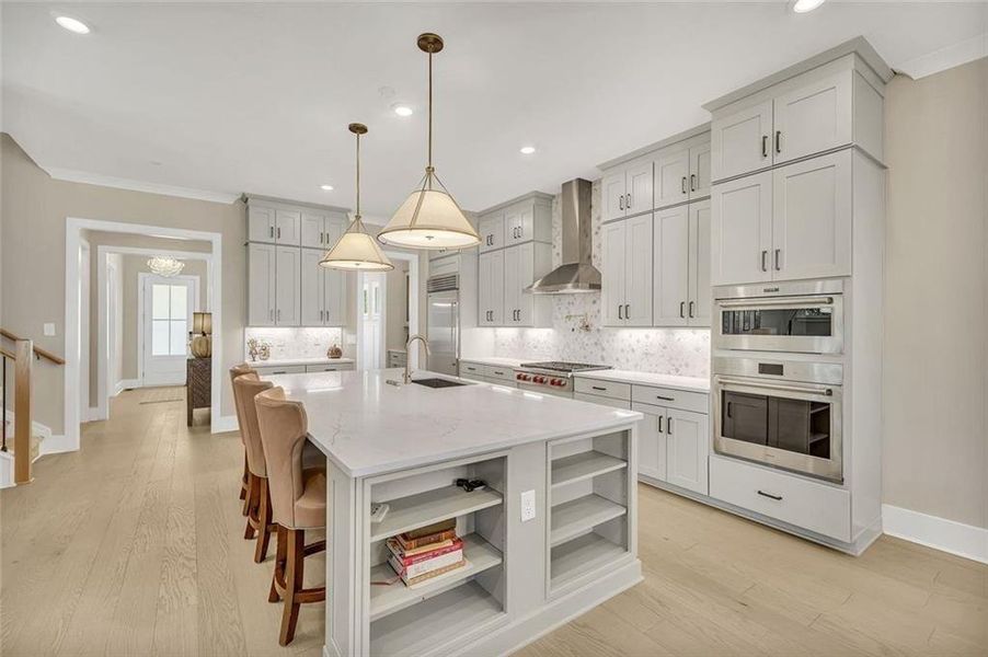 Furnished interior view inside a new home in Manning on the Square, Alpharetta (Image 28).