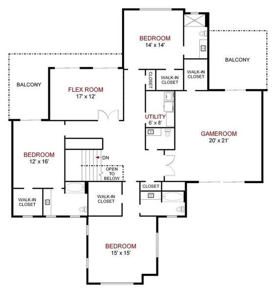 2D floor plan layout of this home in , Dallas, TX (Image 5).
