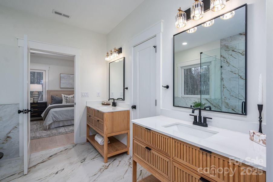 Furnished interior view inside a new home in , Hickory (Image 39).