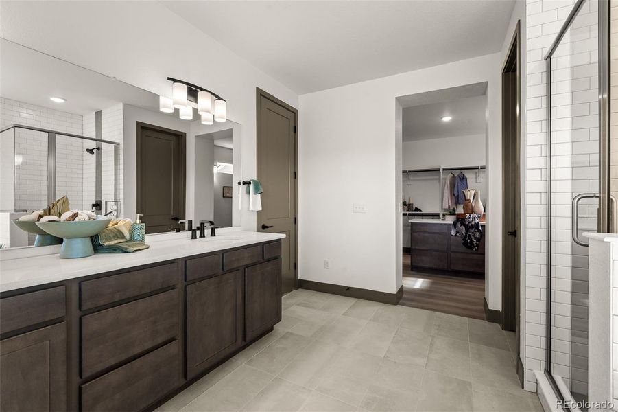 Furnished interior view inside a new home in Revel Crossing at Wolf Ranch - The Panorama Collection, Colorado Springs (Image 17).