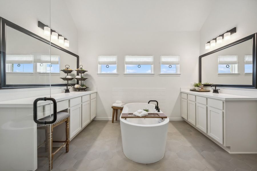 Primary luxury bath vanities and optional freestanding tub Primary luxury bath vanities and optional freestanding tub