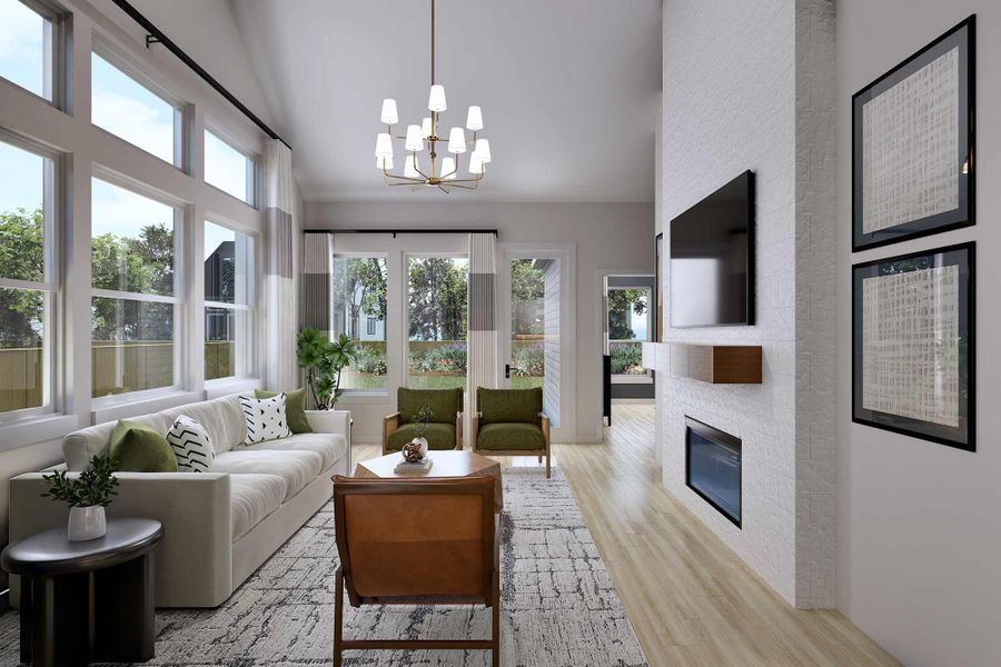 The Wichita Falls - Family Room Optional Fireplace