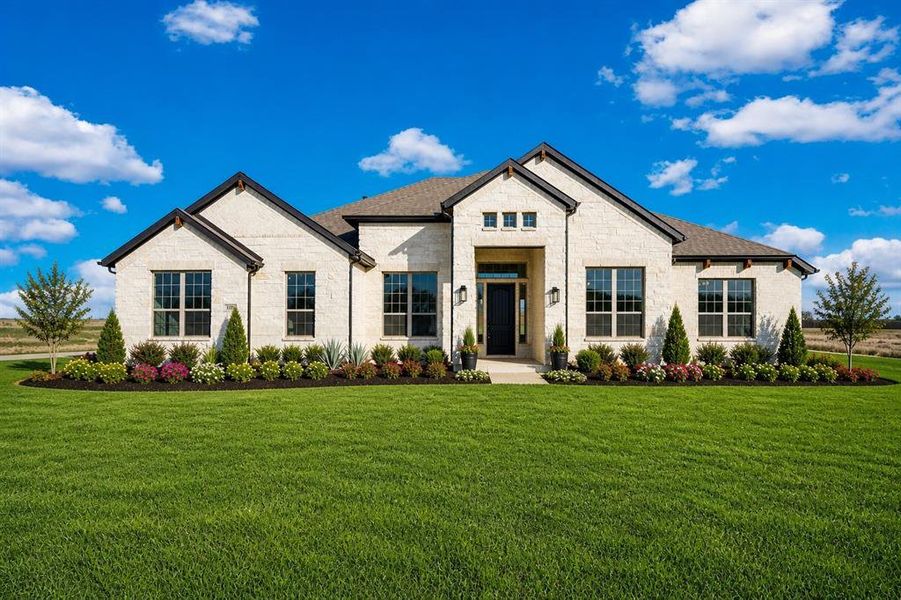 Beautiful new construction on 1 acre. Virtual landscaping for visual.