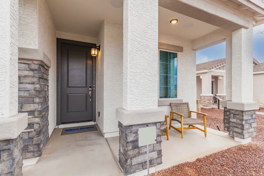 Exterior details and patio area of a home in Avanti at Granite Vista, Waddell (Image 3).