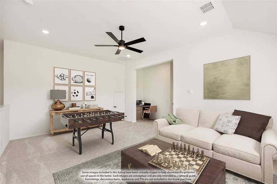 Furnished interior view inside a new home in Timberbrook, Justin (Image 11).