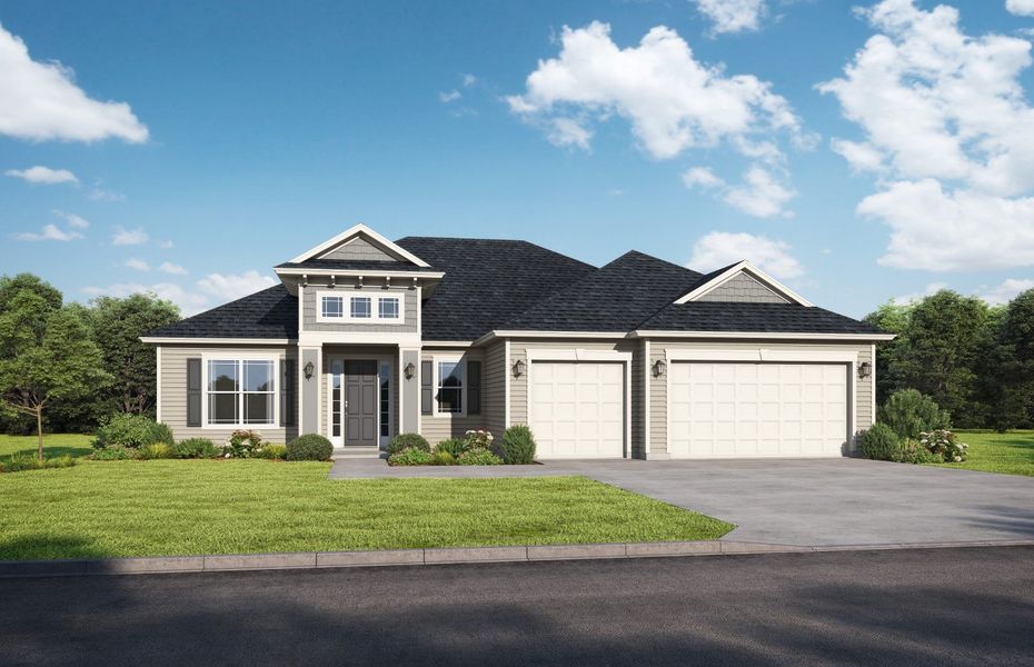 Representative exterior photo of a completed home built from the Bluffton by SEDA New Homes in Sandy Bluff, Yulee, FL (Image 4).