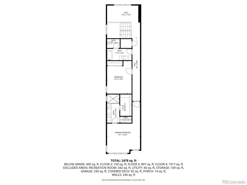 2D floor plan layout of this home in , Denver, CO (Image 6).