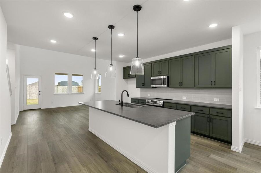 Furnished interior view inside a new home in Creekview Fossil Ridge, Pilot Point (Image 6).