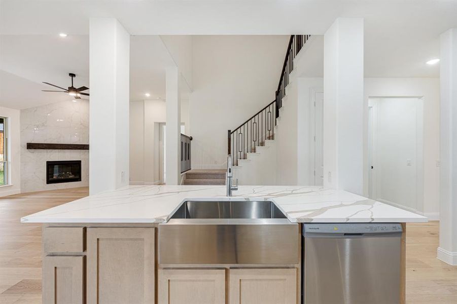 Furnished interior view inside a new home in Windsong Ranch Classic 61, Prosper (Image 7).